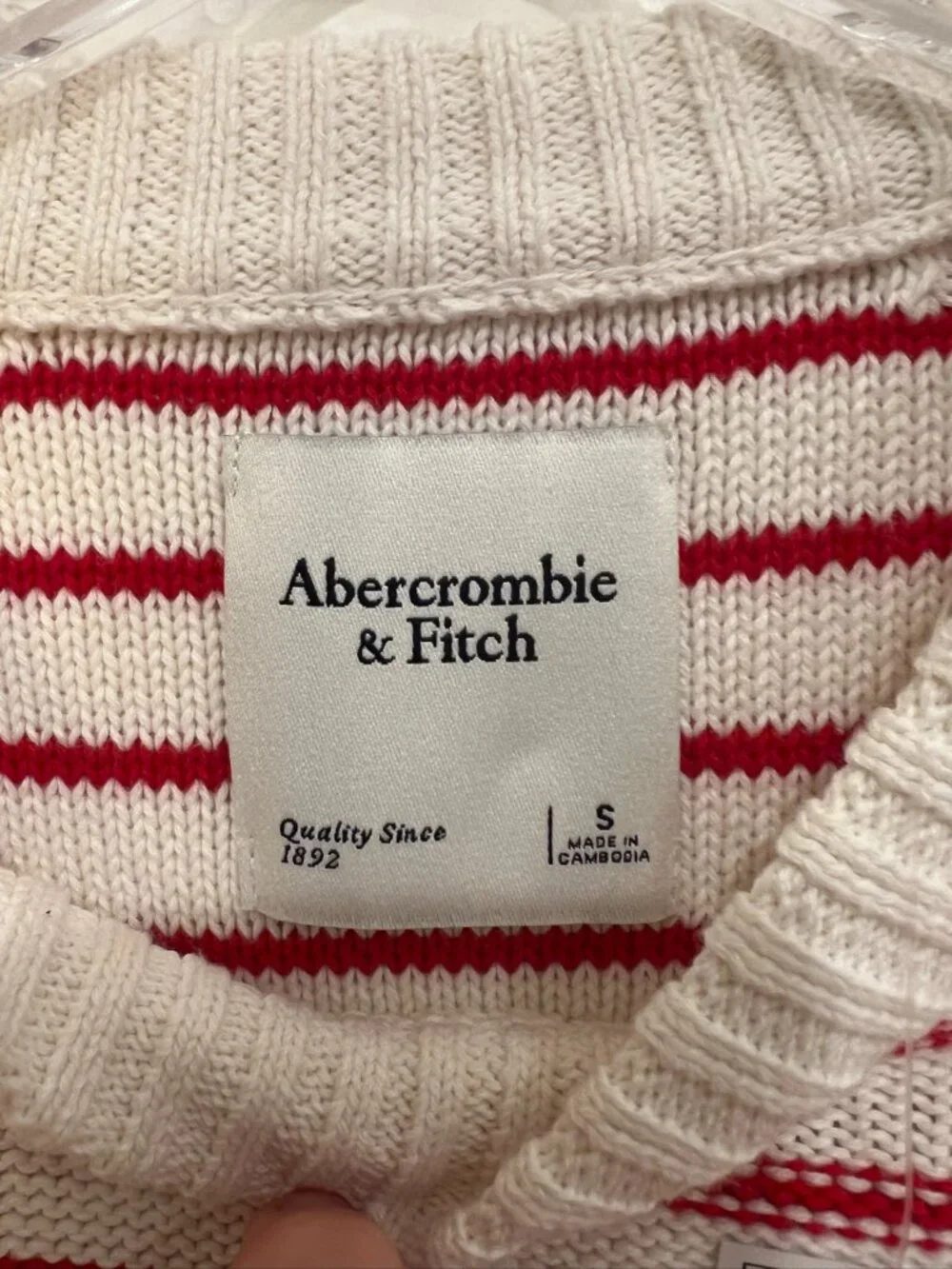 A&F Women’s Stripe Maine  Sweater  Size S